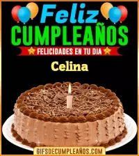 GIF Felicidades en tu día Celina